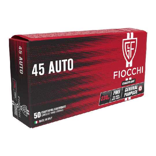 Fiocchi Pistolenpatronen cal. .45ACP, FMJ, 230gr (50er)