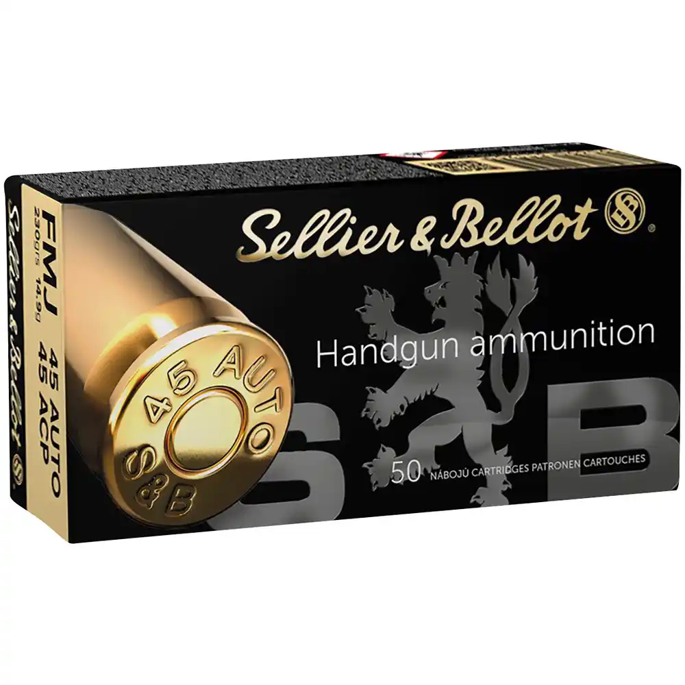 Sellier & Bellot .45 ACP FMJ 14.9g/230gr Pistolenpatronen