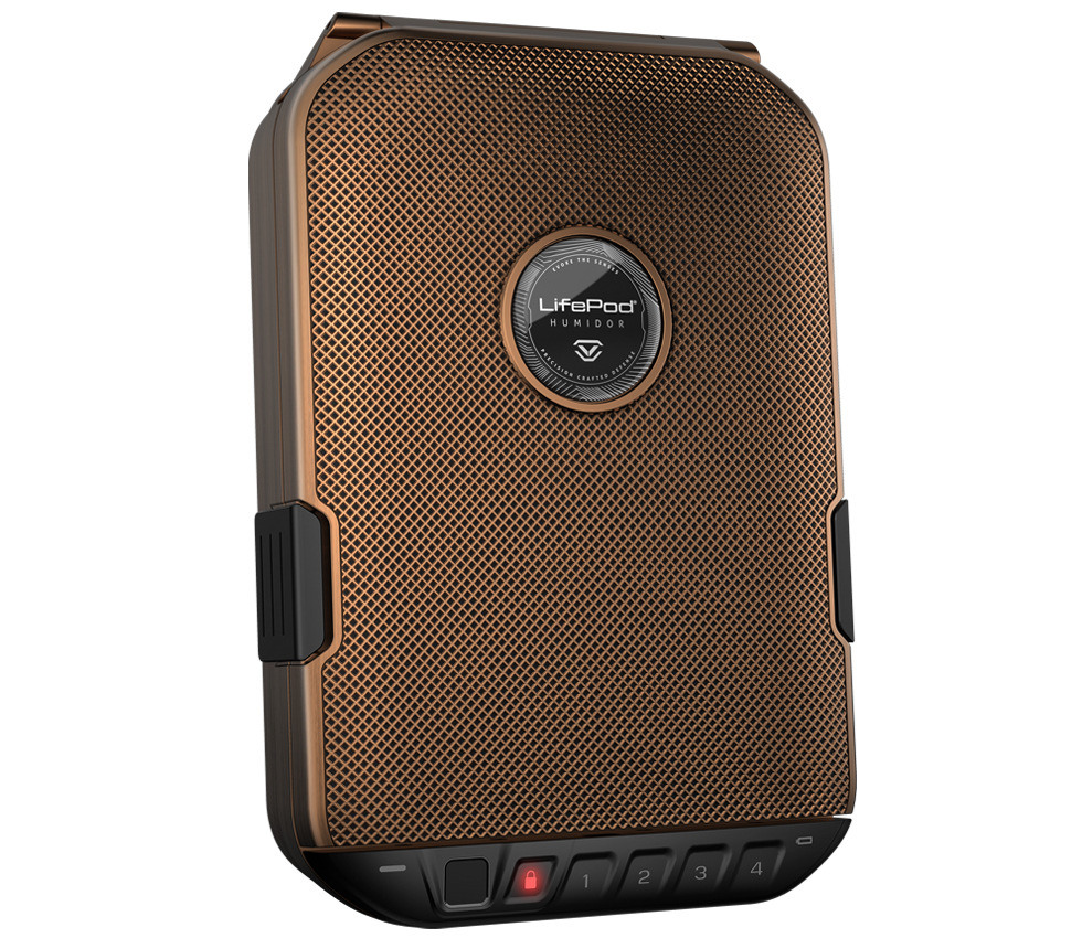 LifePod Humidor 2.0 - Biometric and Bluetooth, bronze
