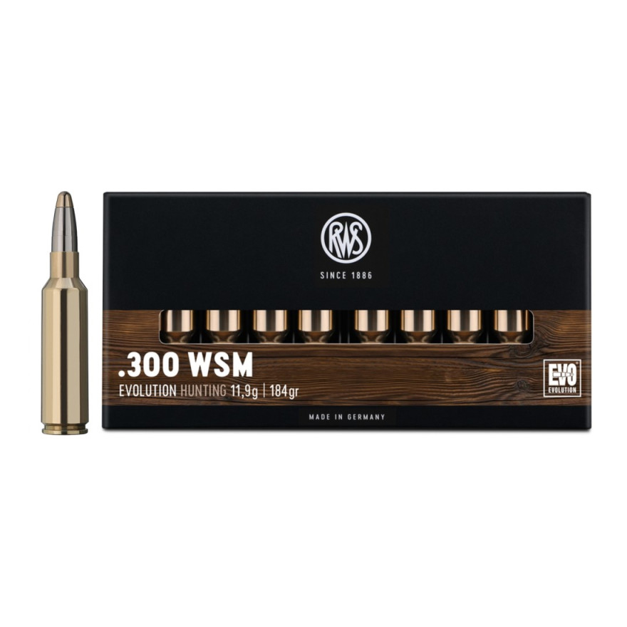 RWS .300 WSM EVO 11.9g/184gr Gewehrpatronen