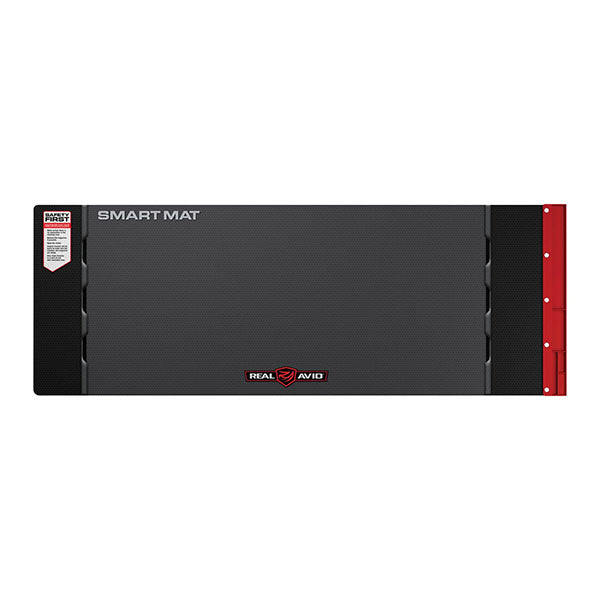 Schwarze Reinigung-Matte liegt flach auf hellem Hintergrund, beschriftet mit "SMART MAT" und "REAL AVID".