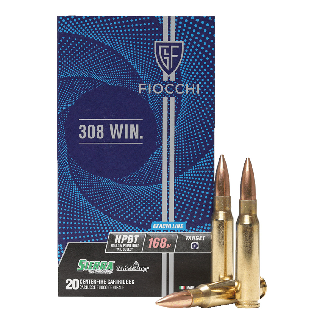 Fiocchi Exacta .308 Win HPBT 168gr Gewehrpatronen