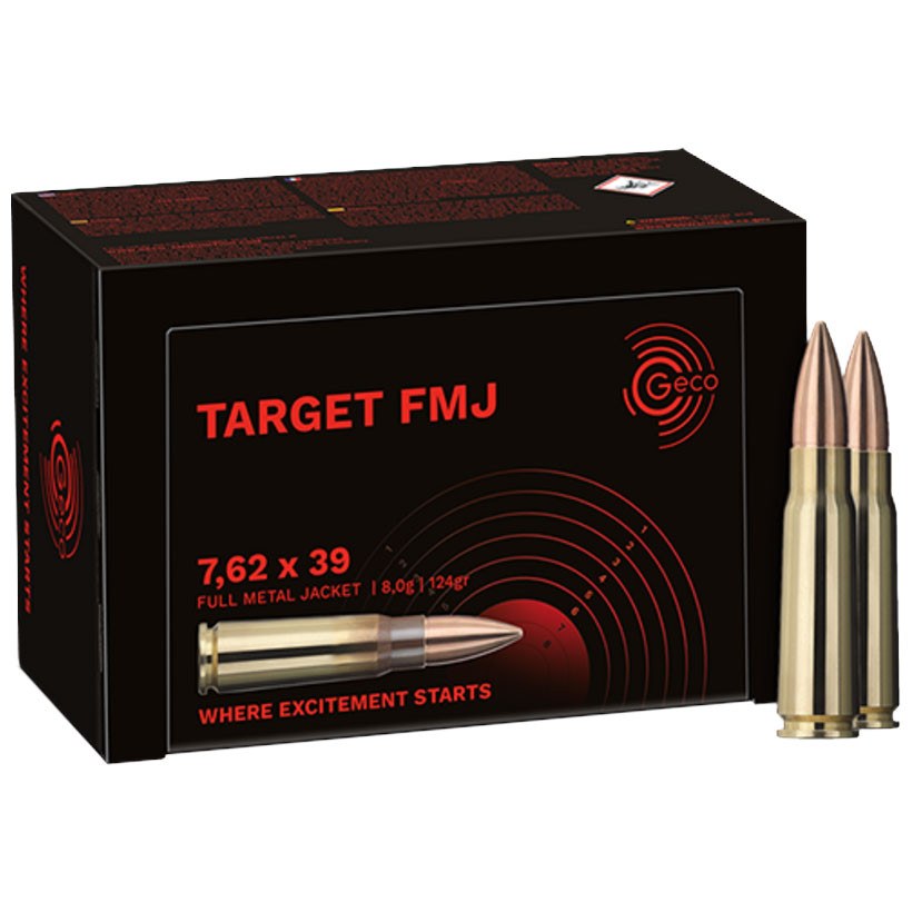 GECO 7.62x39 Target FMJ 8g/124gr Gewehrpatronen