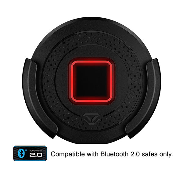 Rundes elektronisches Schloss mit rotem Leuchtsignal, kompatibel mit Bluetooth 2.0-Tresoren.